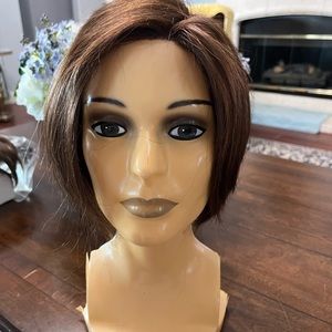 Human hair wig , brown color , lace front.